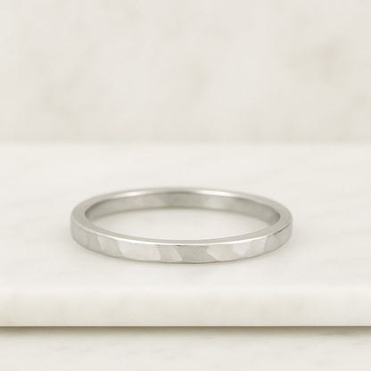 Hammer Tungsten Yellow Gold Wedding 2 mm 4 mm 6 mm Ring Band Hammer Gold Ring Anniversary Rings