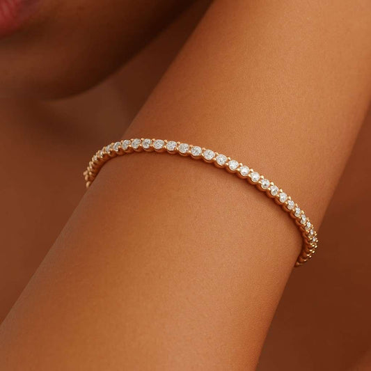 Handcrafted Diamond Bridal Jewelry Stackable Diamond Bracelet