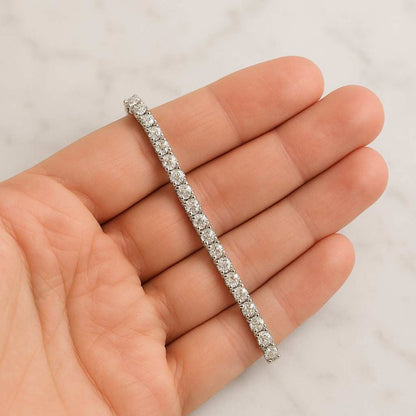 Moissanite Diamond, Silver Tennis Bracelet Sparkling Everyday Jewellery