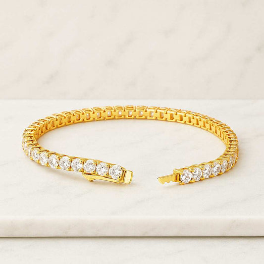 Handmade Bezel Tennis Bracelet Statement Bracelet Stackable Bracelet