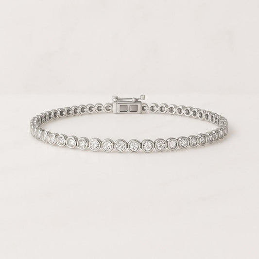 Handmade Bezel Tennis Bracelet, Statement Bracelet Stackable Bracelet Wedding Jewelry Bridal Jewelry Bridesmaid Gift for Her