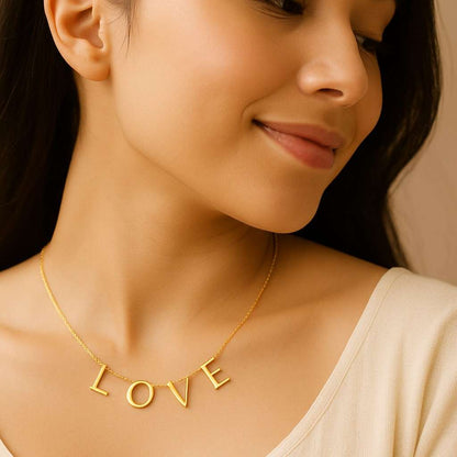 Handmade Birthstone Name Necklace Personalized Name Necklace