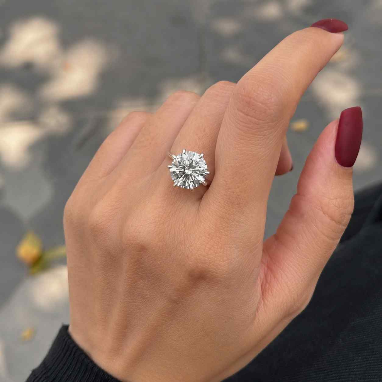 handmade lab grown diamond solitaire ring, 1-3 ct, solid gold