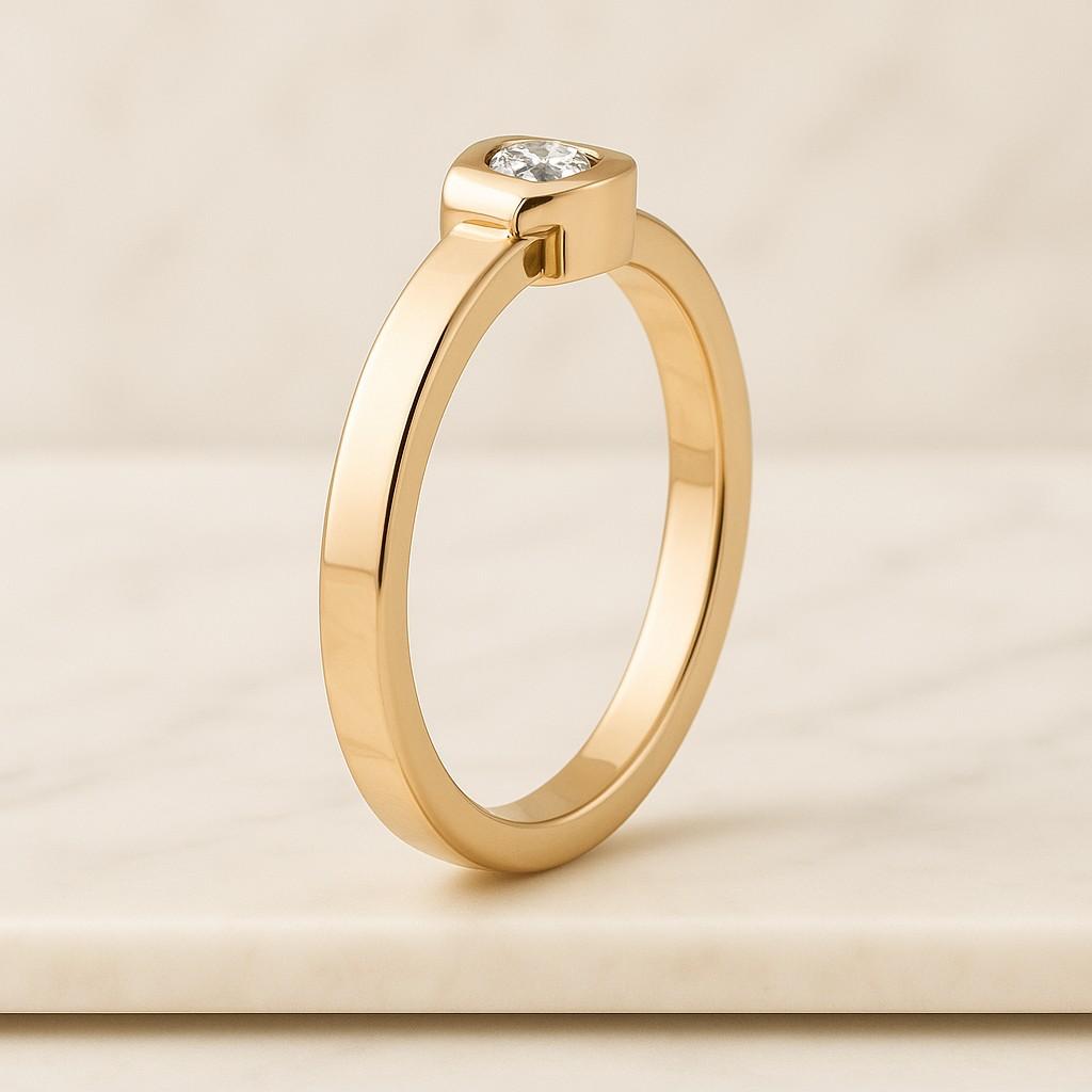 Handmade Pave Set Round Shaped Lab Grown Diamond Wedding Band Solid Yellow Gold Ring
