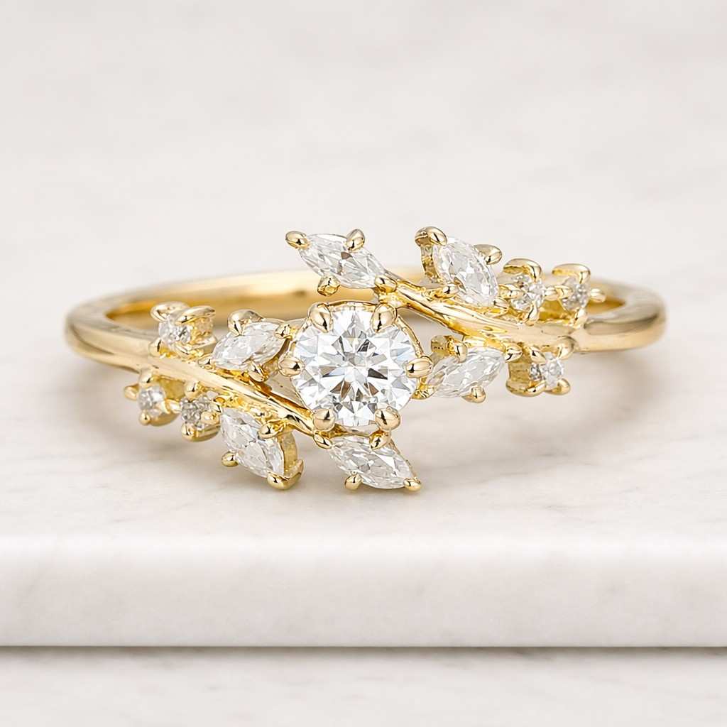 Handmade Round Moissanite Wedding Band–925 Sterling Silver boodles Style Bridal Ring For Her
