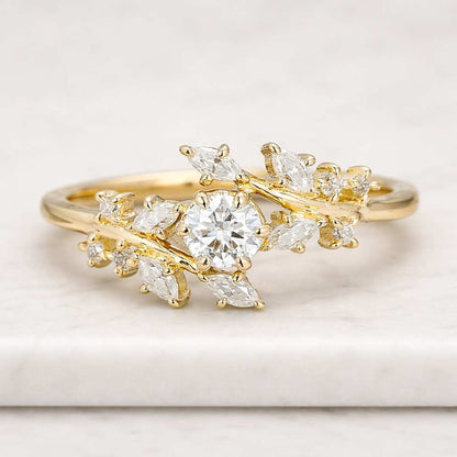 Handmade Round Moissanite Wedding Band–925 Sterling Silver boodles Style Bridal Ring For Her
