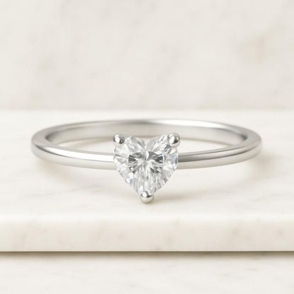 heart cut lab grown diamond ring alternating heart ring cvd diamond ring Solitaire heart diamond ring for her Heart Shape Lab Grown Diamond Engagement Ring IGI Certified Diamond Pave Wedding Ring