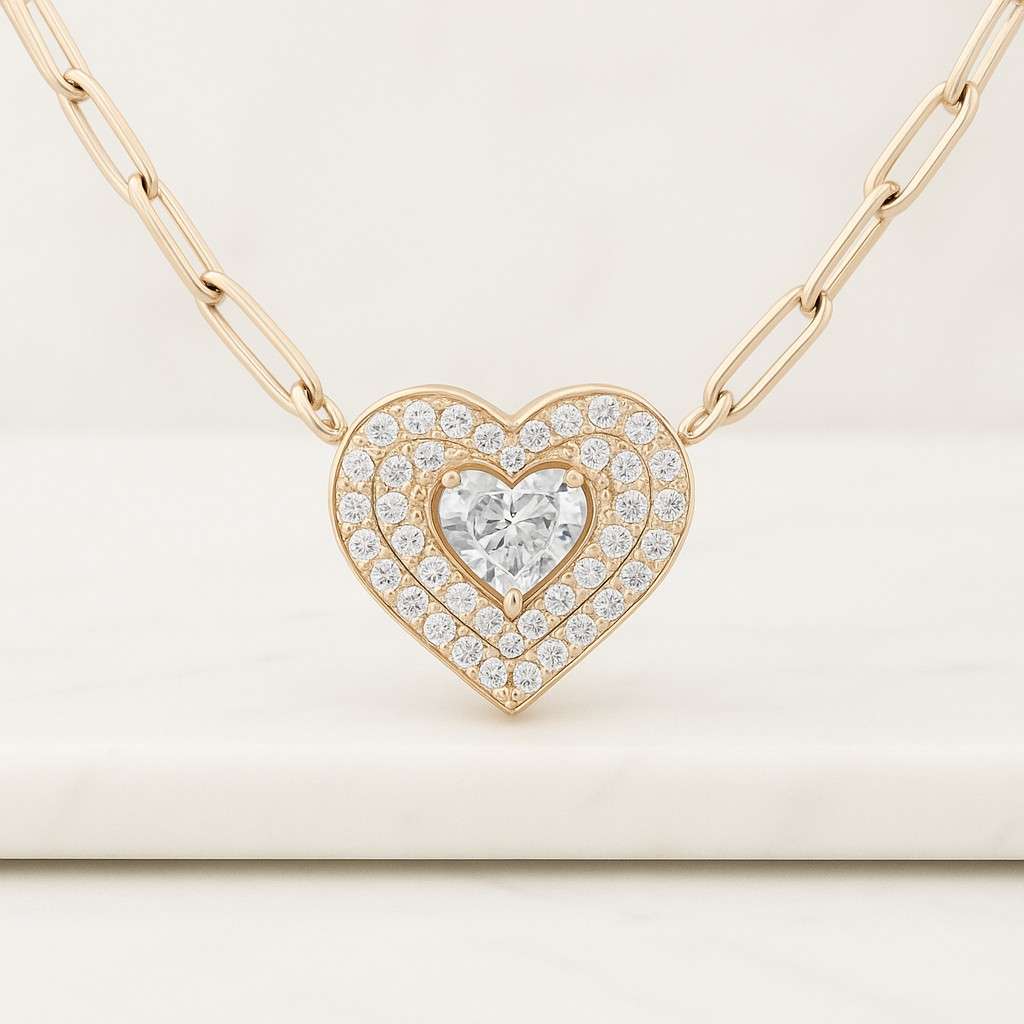 heart cut lab grown diamond pendant necklace anniversary gift eco friendly diamond bridal necklace bridesmaid gift