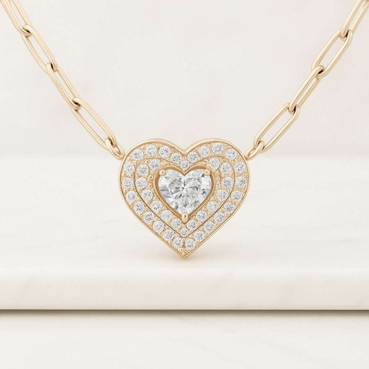 Heart Cut Lab Grown Diamond Pendant Necklace Anniversary Gift Eco Friendly Diamond Bridal Necklace Bridesmaid Gift