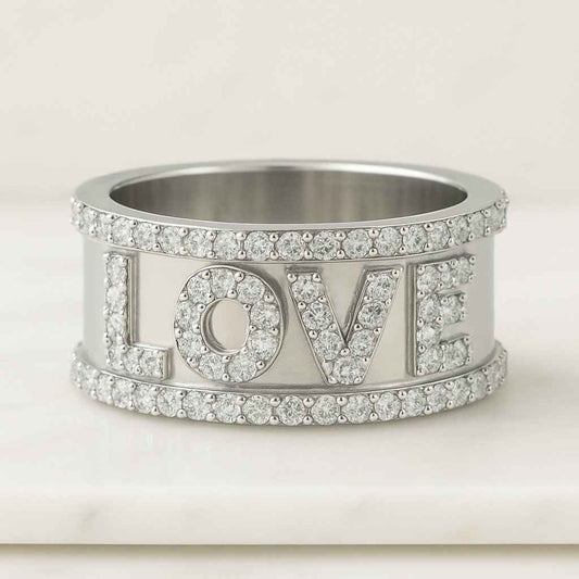 Heart Cut Lab Grown Diamond Ring, Solid Gold Bezel Set Half Eternity Band