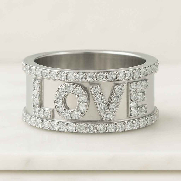 Heart Cut Lab Grown Diamond Ring, Solid Gold Bezel Set Half Eternity Band