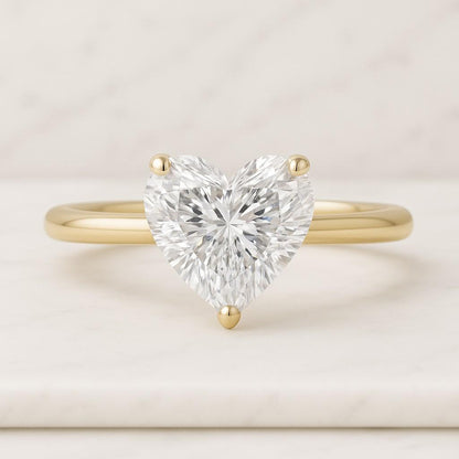 Heart Cut Natural Diamond Five Stone Ring Minimalist Chevron Ring For Anniversary Gift