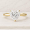 18K Heart Cut Diamond Solitaire Engagement Ring