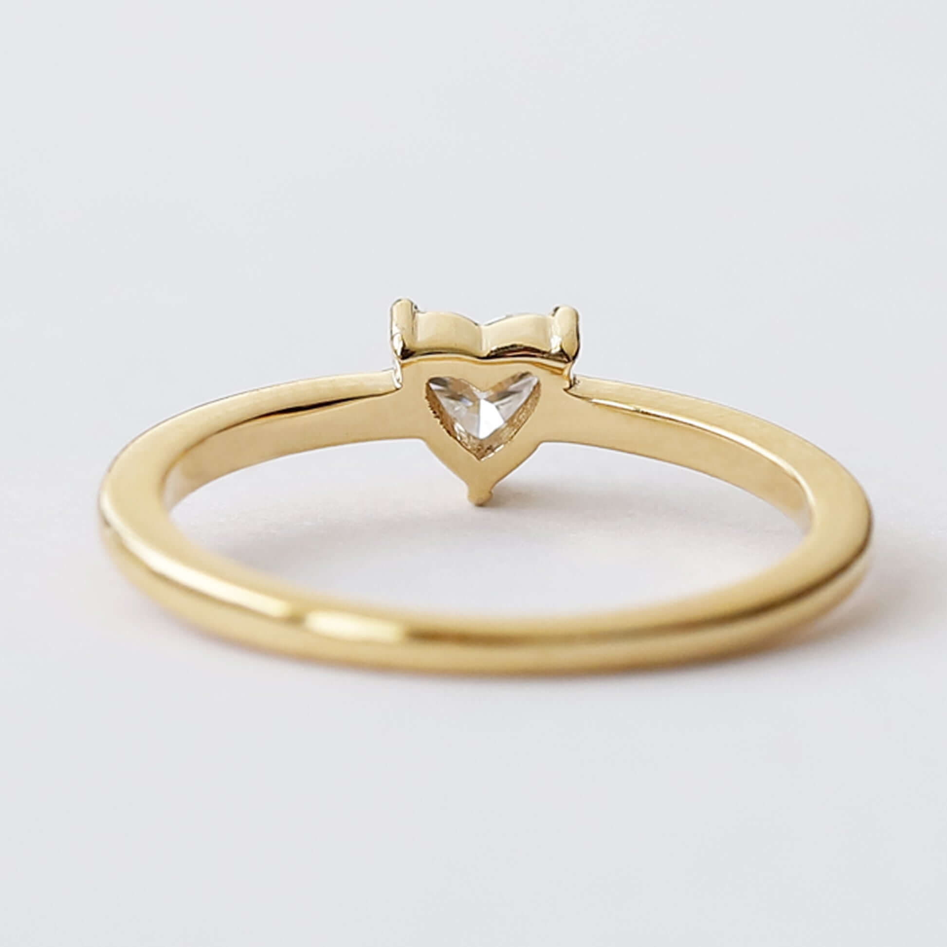 Heart Cut Solitaire Moissanite Engagement Ring