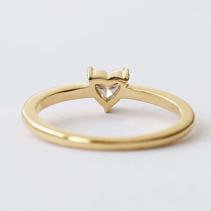 Heart Cut Solitaire Moissanite Engagement Ring