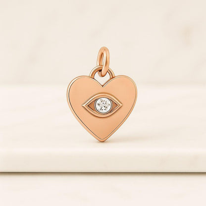Heart Diamond Pendant Yellow Gold Necklace Heart Shape Pendant