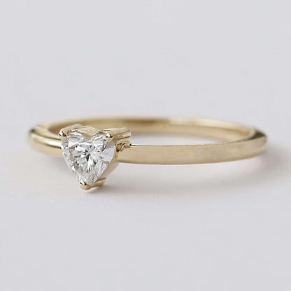 Heart Shape Diamond Solitaire Ring