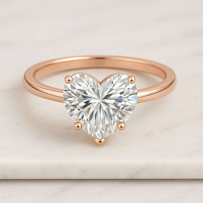Heart cut Lab Grown Diamond Ring Lab Grown Diamond Ring Heart Cut Diamond Ring