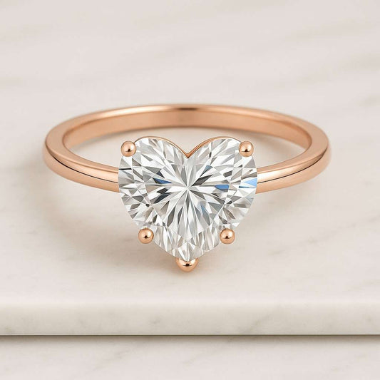 Heart cut Lab Grown Diamond Ring Lab Grown Diamond Ring Heart Cut Diamond Ring