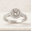 14k Round Style Semi Mount Wedding Ring