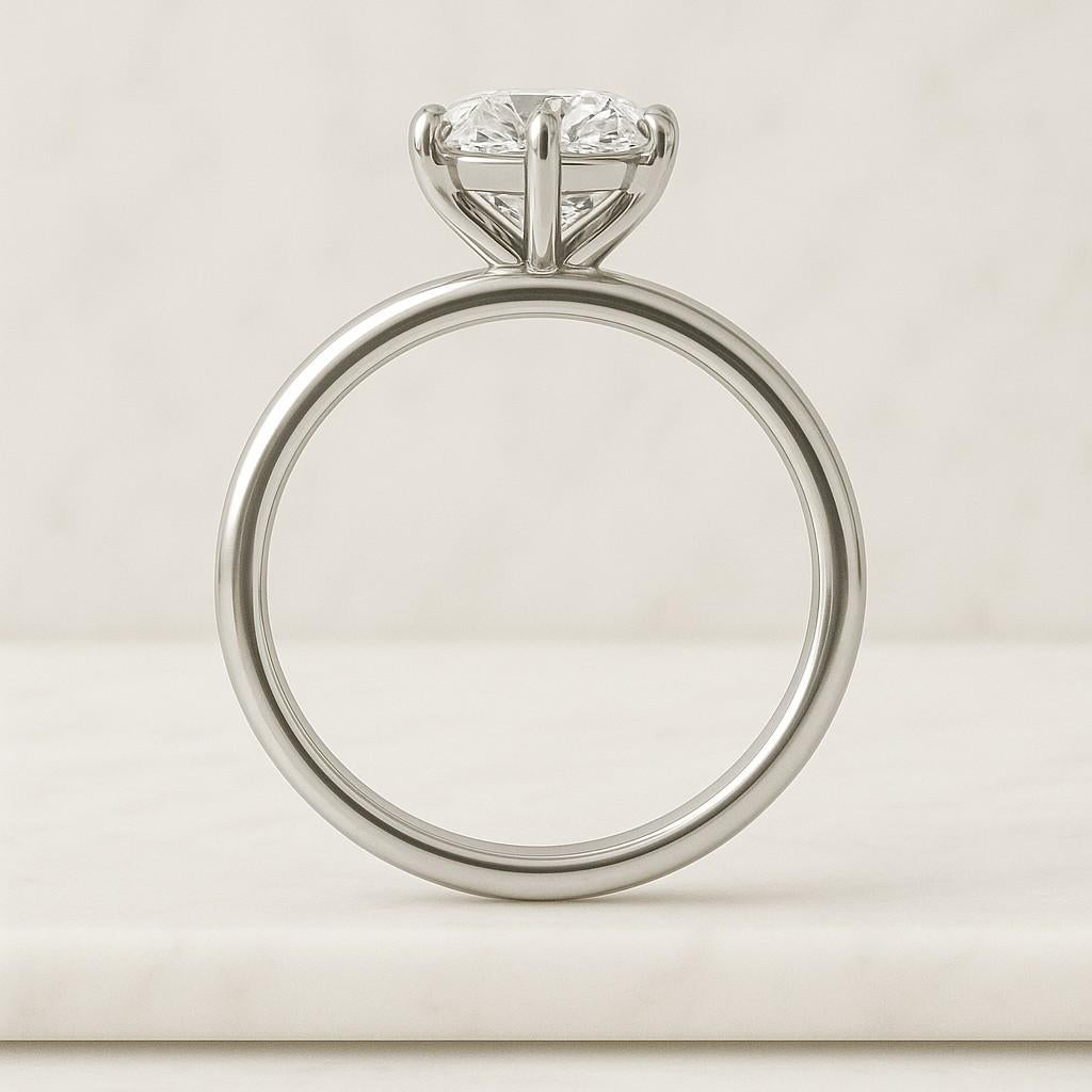 Hexagon Diamond Engagement Halo Ring 2.00ct Hexagon Step Cut Diamond Halo Ring