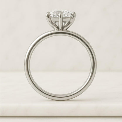 Hexagon Diamond Engagement Halo Ring 2.00ct Hexagon Step Cut Diamond Halo Ring