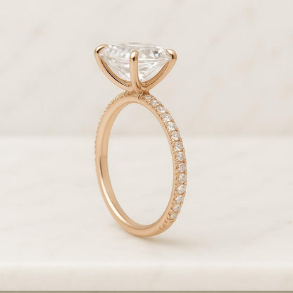 IGI Certified Radiant Cut Lab Grown Diamond Engagement Ring