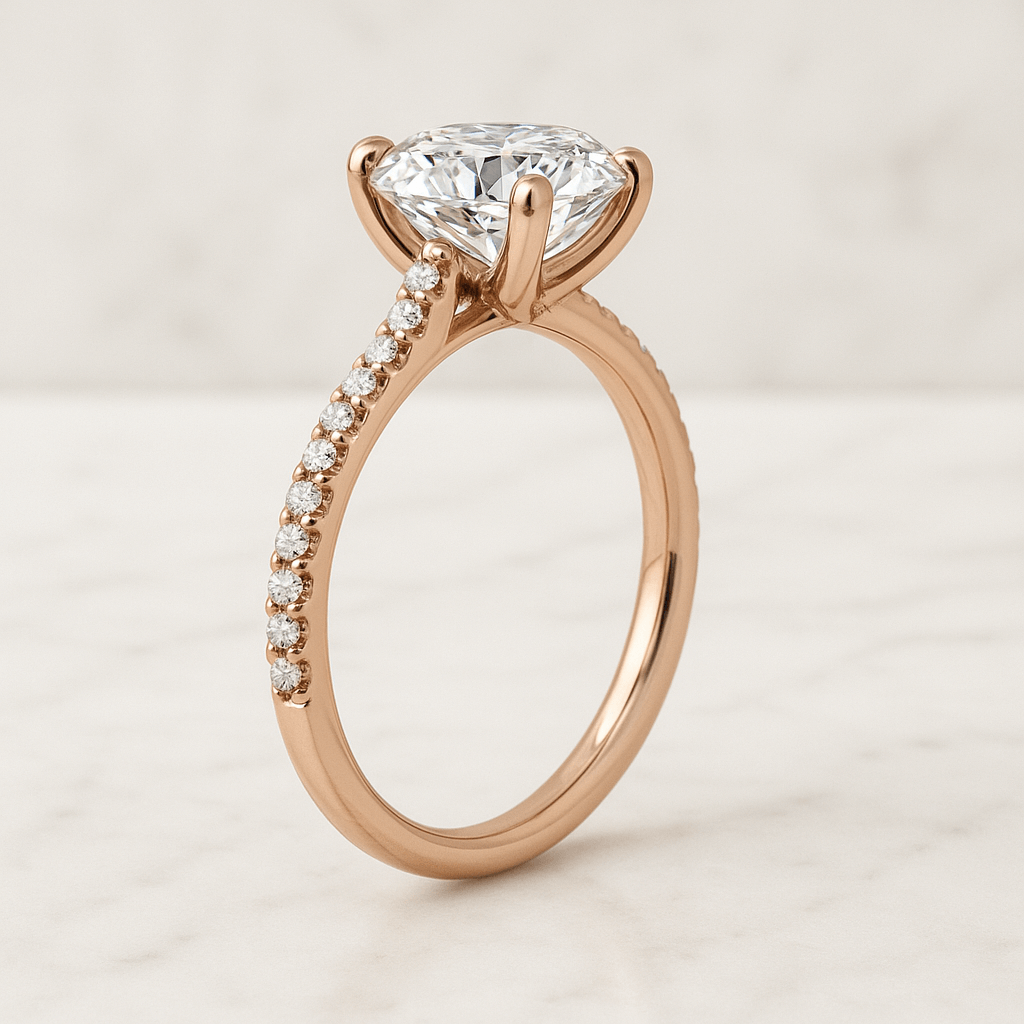 Hidden Emerald Side Stone Ring