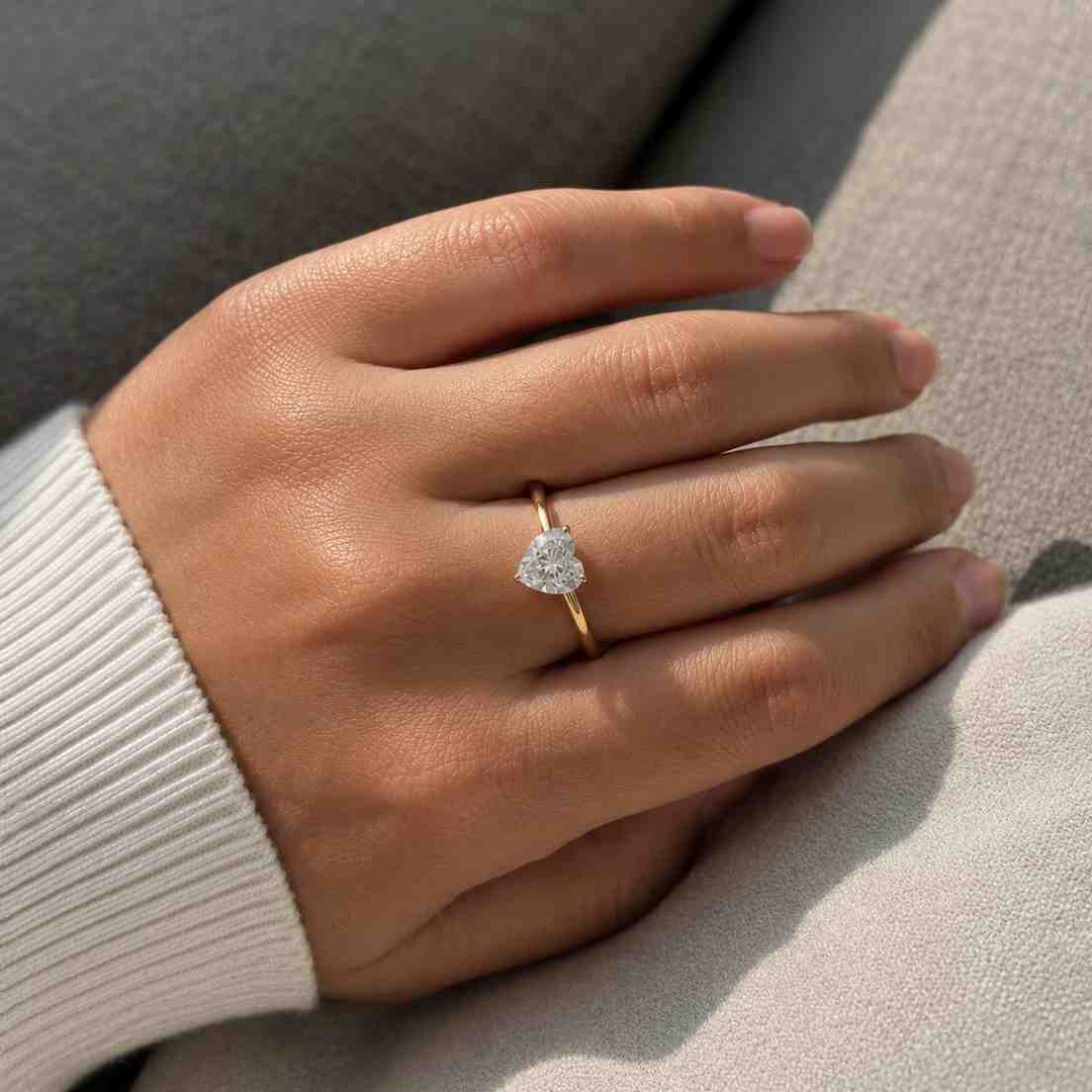 hidden halo 3.50 ct heart cut moissanite engagement ring, 14k yellow gold pave set ring, solitaire diamond ring, promise ring for her.