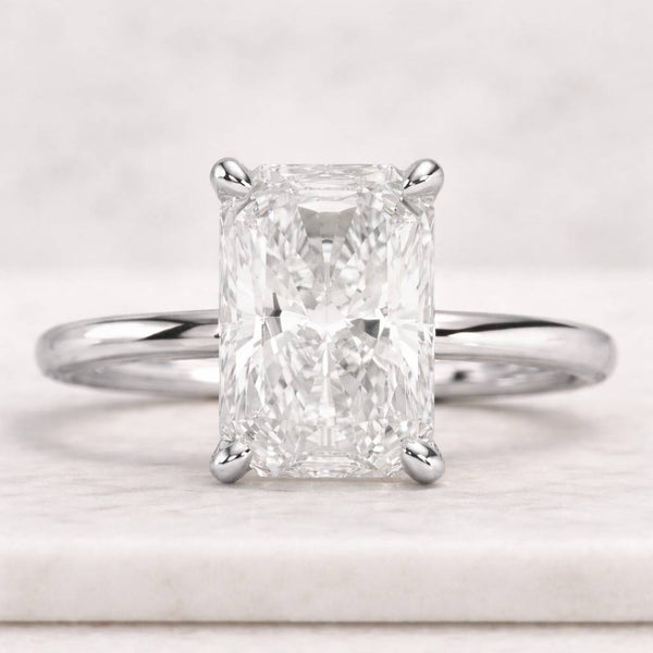 Hidden Halo Engagement Ring