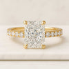 Radiant Cut Lab Grown Diamond Pave Engagement Ring