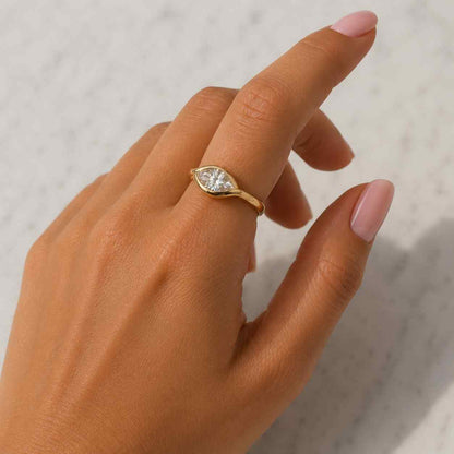 Hidden Halo Engagement Ring | Marquise Accent Wedding Band Set | Oval Diamond Bridal Ring Set