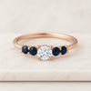 Five Stone Round-Cut Wedding Ring