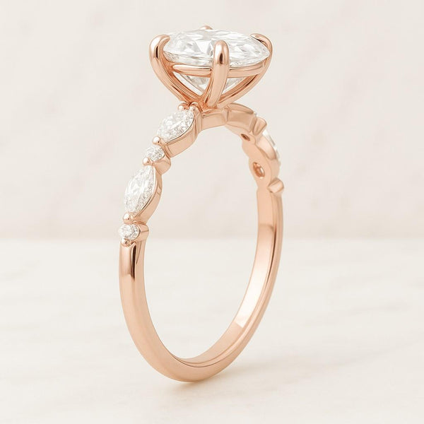 Hidden Halo Ring for Her Big Diamond Proposal Ring
