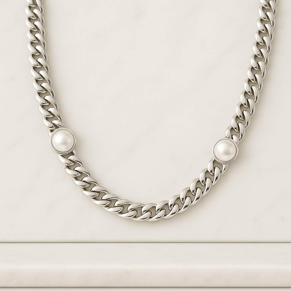 High Polished Cuban Link Necklace for Men Stainless Steel Chain Necklace