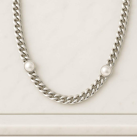 High Polished Cuban Link Necklace for Men Stainless Steel Chain Necklace