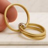 10k Solid Yellow Gold Link Connected Ring