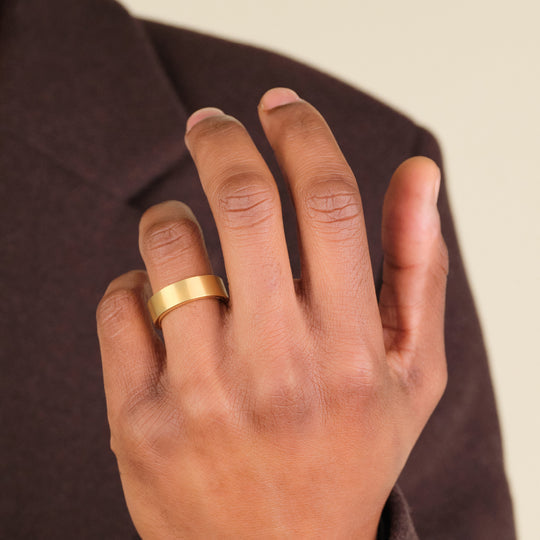 His and Hers Wedding Band, 14k Yellow Gold Ring
