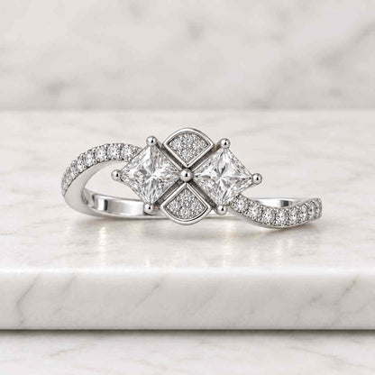 IGI Certified Lab Grown Princess Cut Diamond Engagement Ring