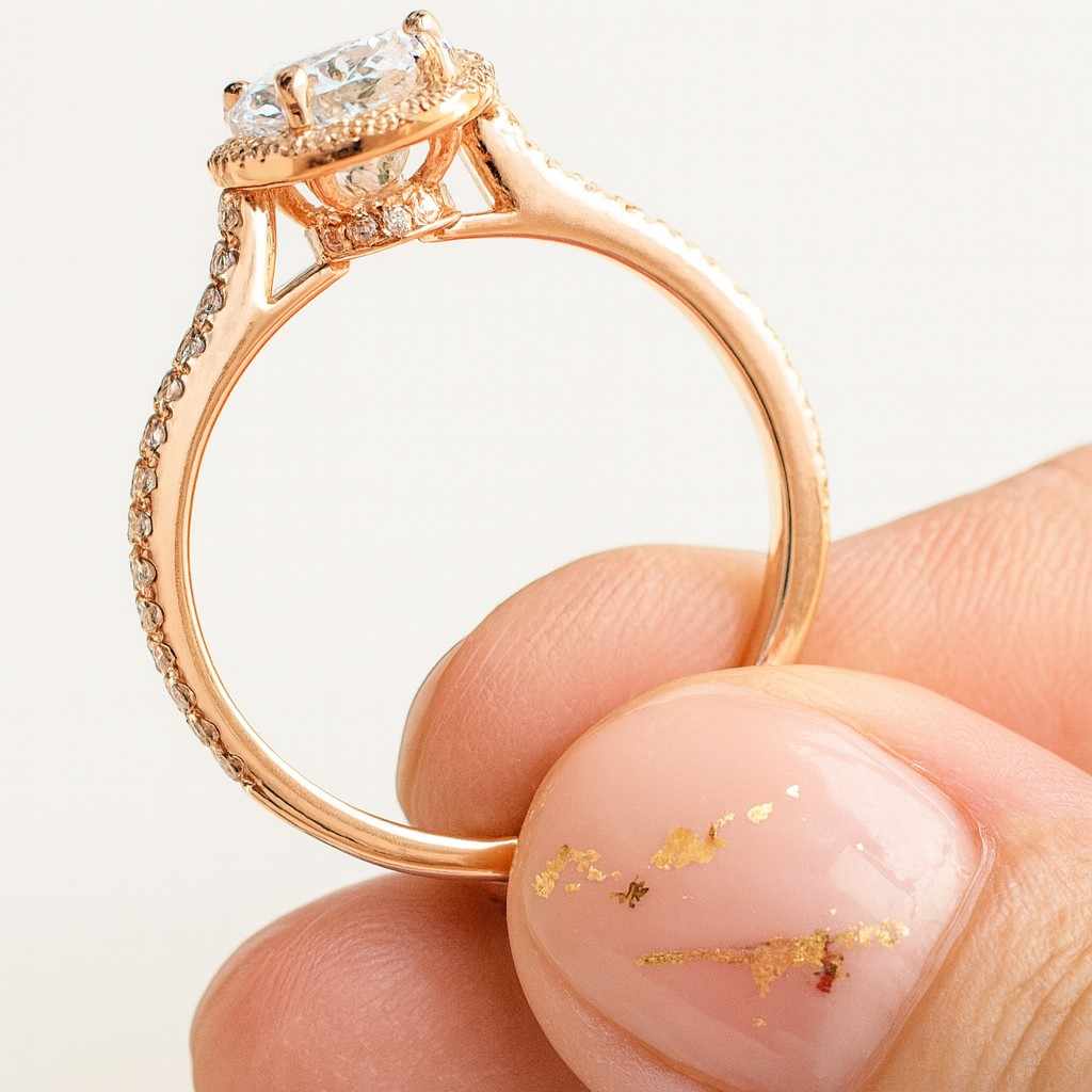 Oval Engagement Ring Crushed ice Oval cut Lab Diamond engagement ring diamond hidden halo ring