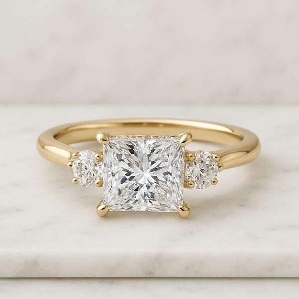 IGI CERTIFIED D Color VVS2 Clarity 2 Carat Princess Cut Lab Grown Diamond Solitaire Engagement Ring