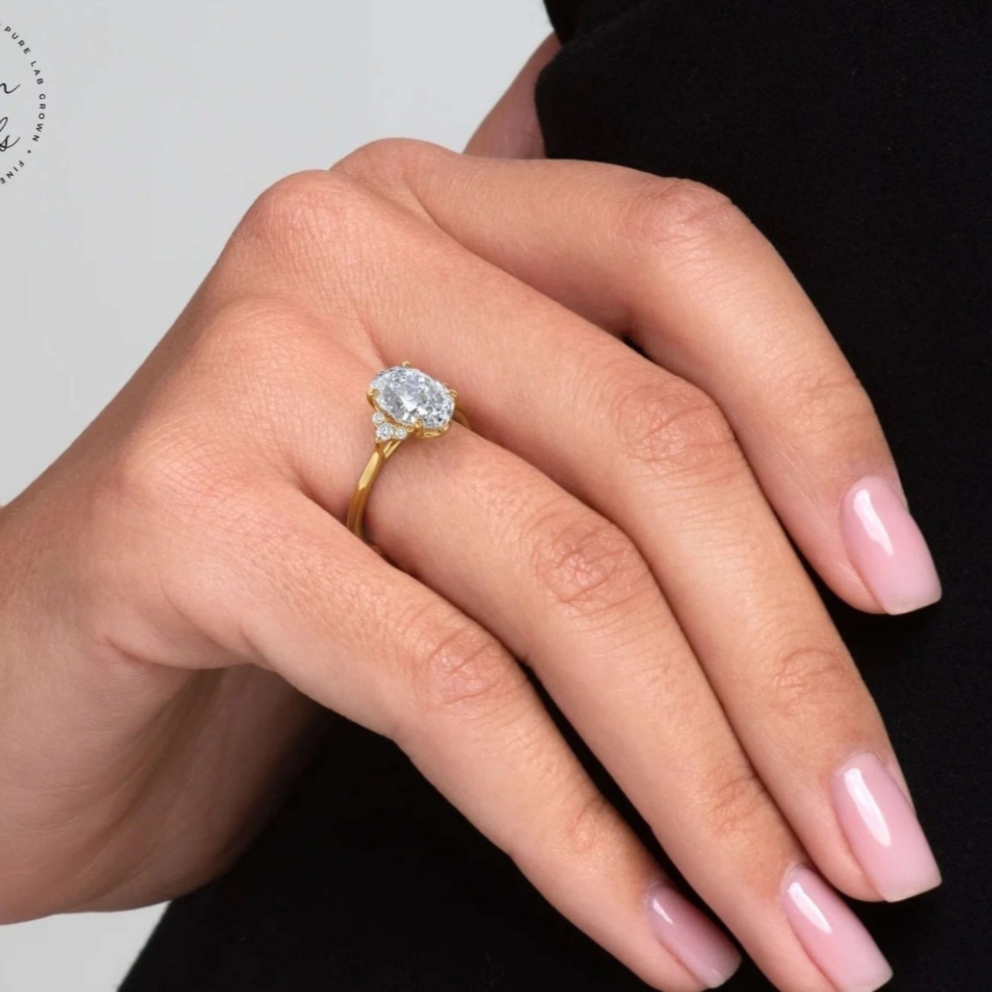 IGI CERTIFIED Lab Grown Oval Cut Diamond Ring