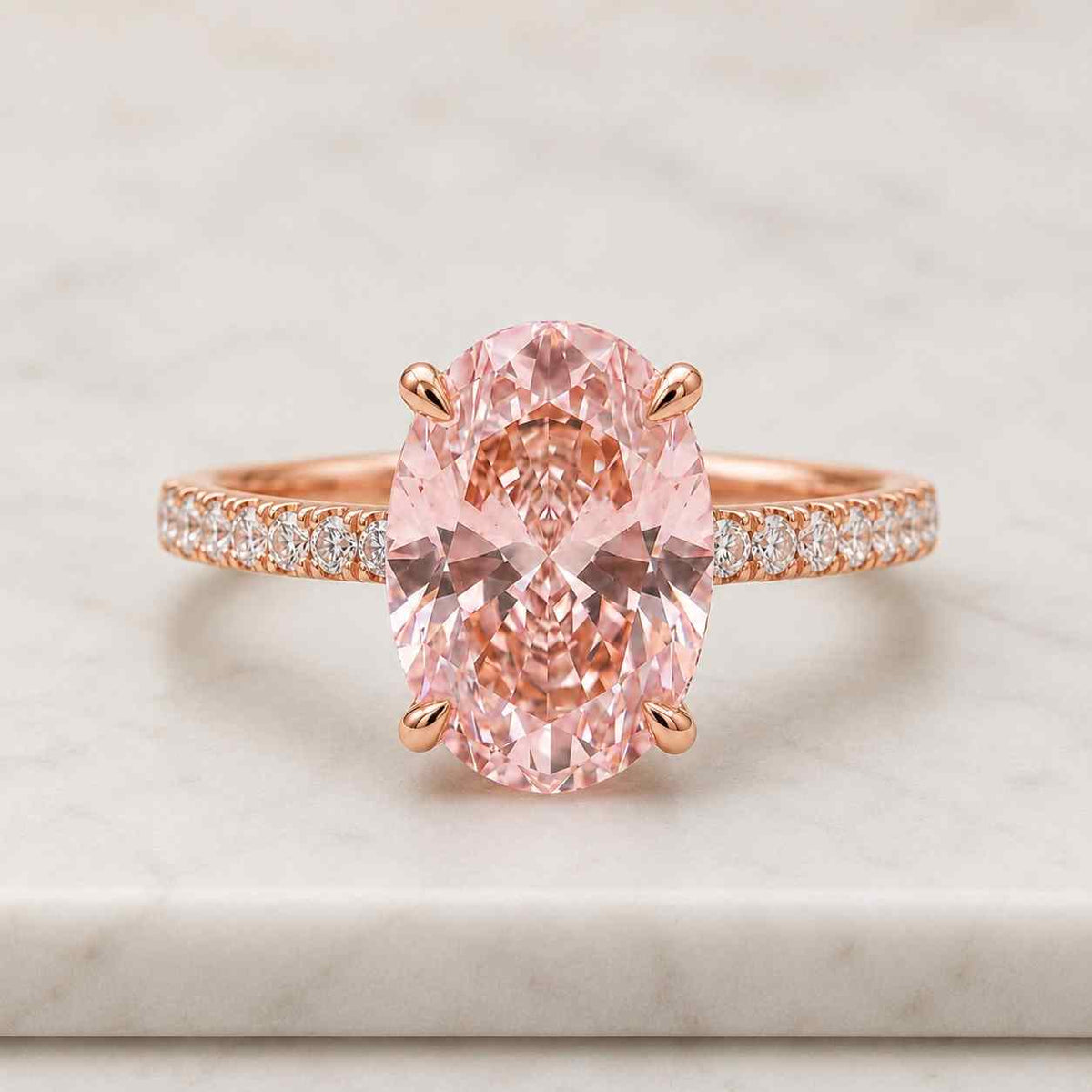 IGI Certified 6ct Oval Cut Lab Grown Diamond Hidden Halo Engagement Ring, Solid Gold 10K 14K 18K, Bridal Jewelry, Special Occasion Gift
