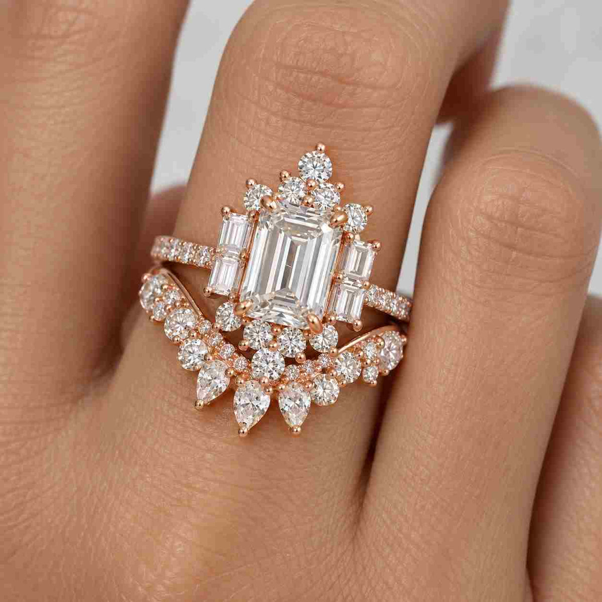 igi certified emerald cut lab grown diamond ring solitaire engagement ring solid gold anniversary gift for her sustainable jewelry
