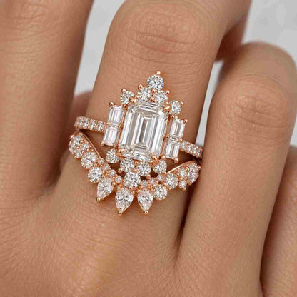 IGI Certified Emerald Cut Lab Grown Diamond Ring Solitaire Engagement Ring Solid Gold Anniversary Gift for Her Sustainable Jewelry

