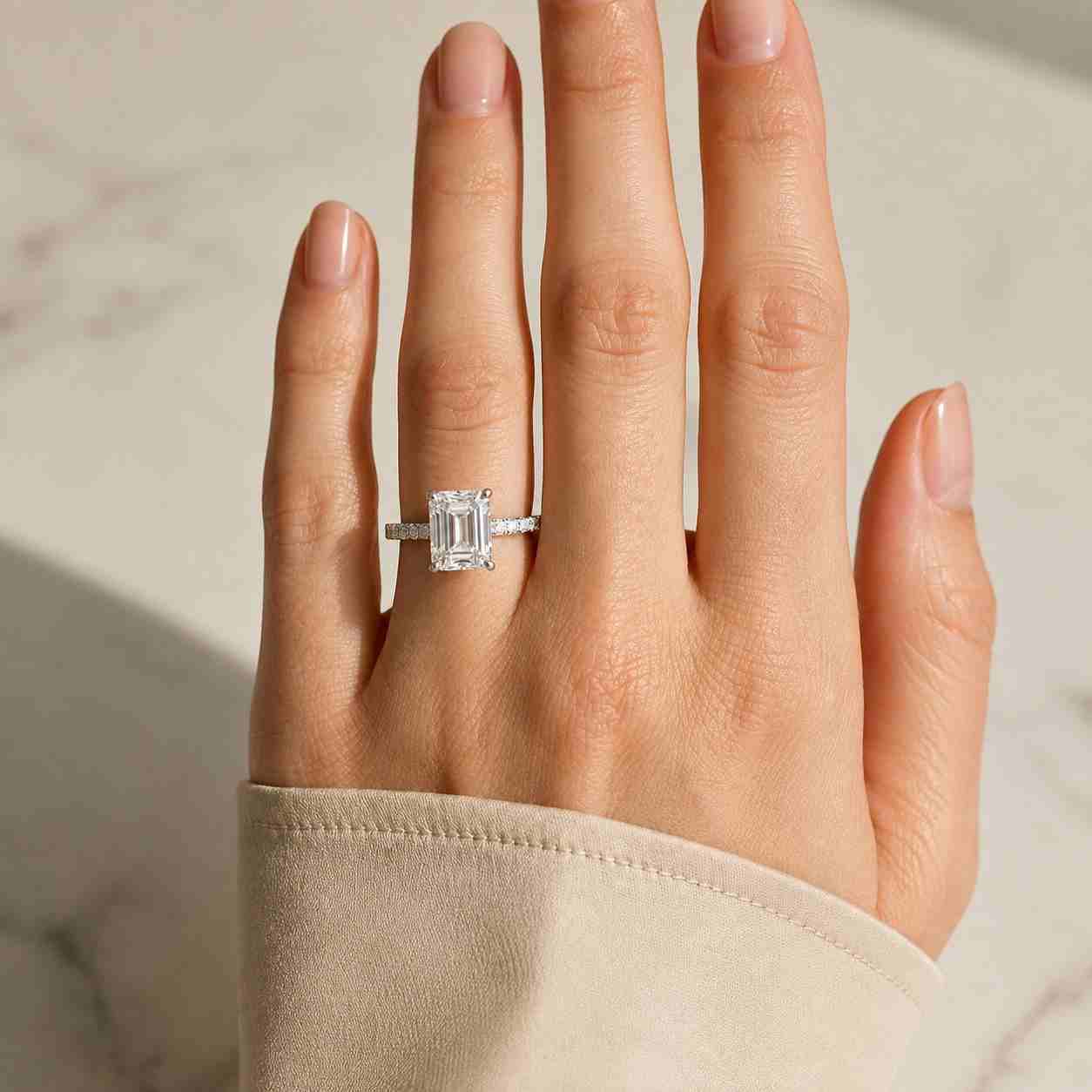 igi certified lab diamond ring, six prong engagement ring for her lab grown diamond anniversary ring, perfect gift
