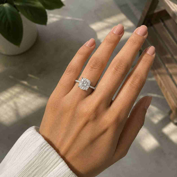  IGI Certified Lab Grown Diamond Ring with Twisted Rope Band Engagement Ring 14k Gold Perfect gift for her