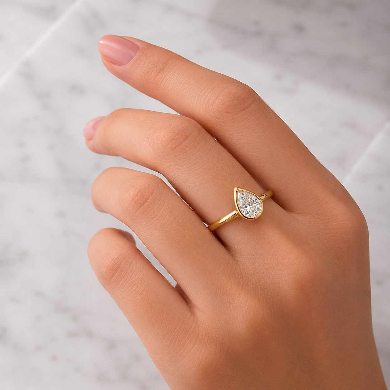 IGI Certified Marquise Lab Grown Diamond Ring, 14K White Gold Promise Ring for Her, Vintage Engagement Ring, Bridal Jewelry Gift
