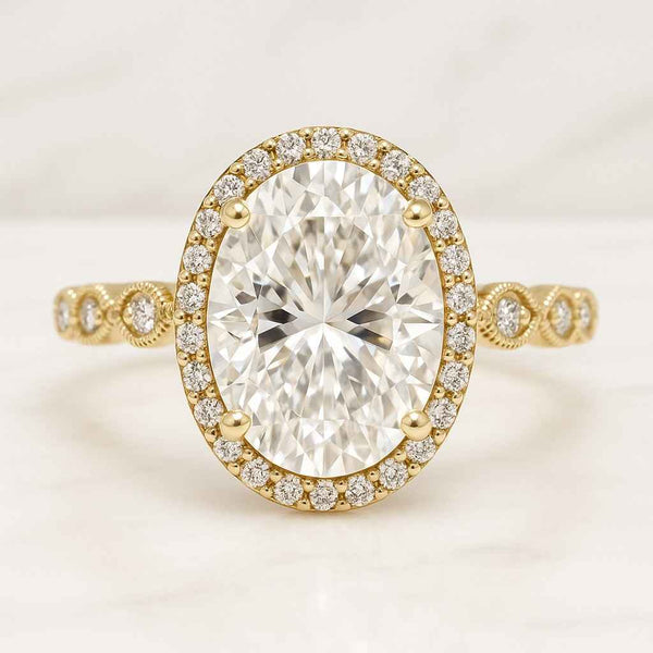 IGI Certified Proposal Ring Anniversary Gift For Her Oval Diamond Engagement Ring Set Genuine Lab Grown Diamond Wedding Set Bridal Rings for