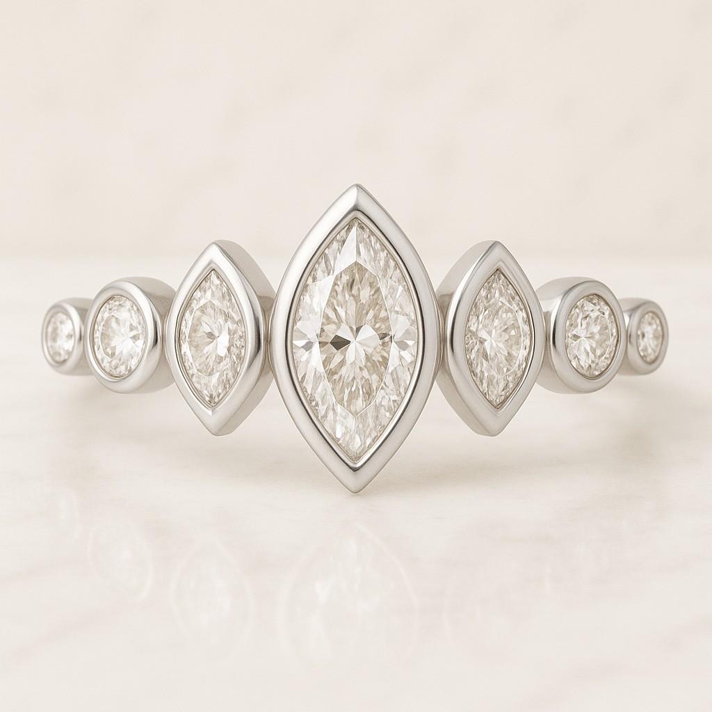 IGI Certified Ring with Matching Band Lab Grown Diamond Bridal Set for Her Anniversary Rings for Women